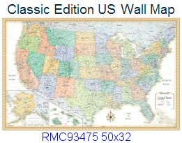 Rand McNally U.S. Classic 50 x 32